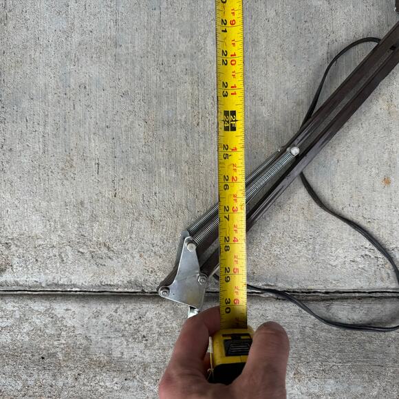 Vintage Underwriters Laboratories Portable Desk Lamp Articulating Arm Brown MCM - Picture 3 of 4